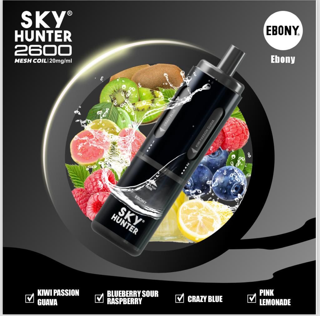 4 in 1 Sky Hunter 2600 Puffs Disposable Vape Pod Kit Pack of 5 - #Simbavapeswholesale#