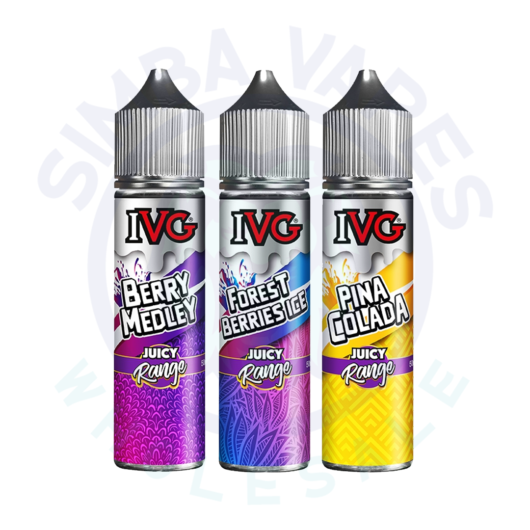 IVG Juicy Range 50ml Shortfill (Pack Of 10)