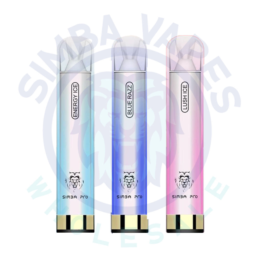 Simba Pro Vape 2500 Puffs Disposables Vapes With No Nicotine – Pack of 10