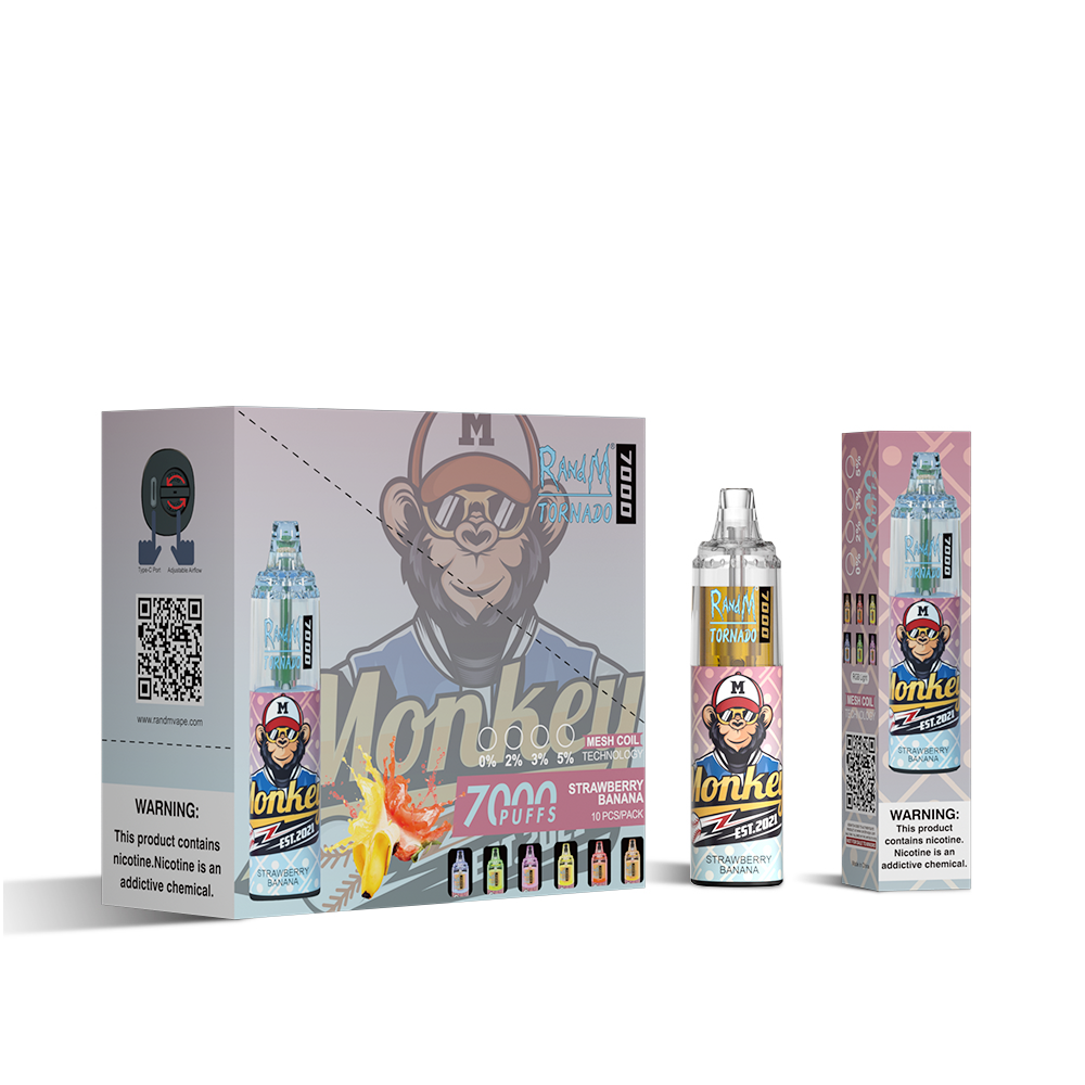 RAndM Tornado 7000 Puffs Disposable Vape (æske med 10 stk)