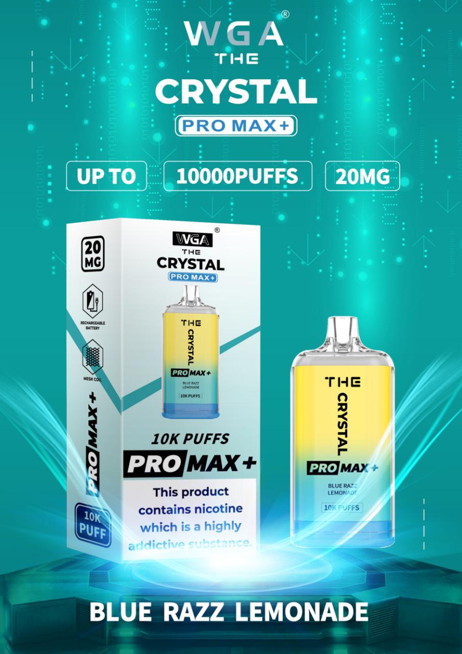 The Crystal Pro Max + 10000 Disposable Vape Pod (æske med 10 stk)