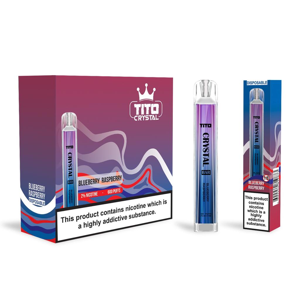 Tito Crystal Bar Vape Pen 600 Puffs (æske med 10 stk)