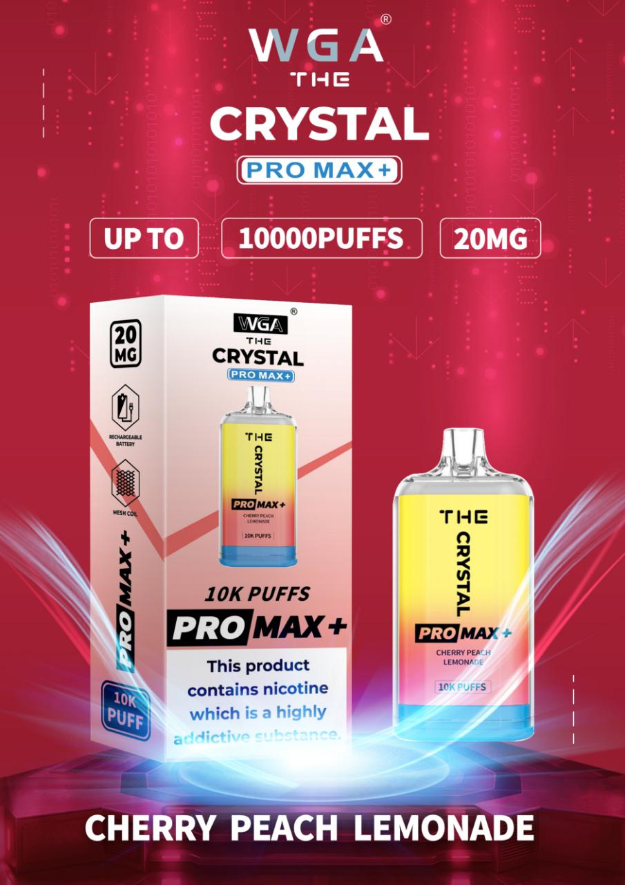 The Crystal Pro Max + 10000 Disposable Vape Pod (æske med 10 stk)