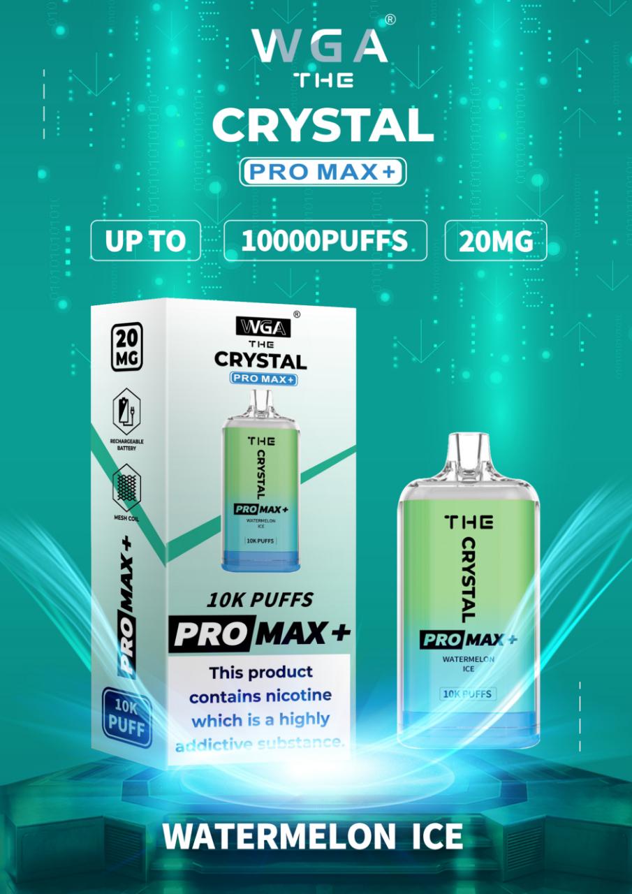 The Crystal Pro Max + 10000 Disposable Vape Pod (æske med 10 stk)