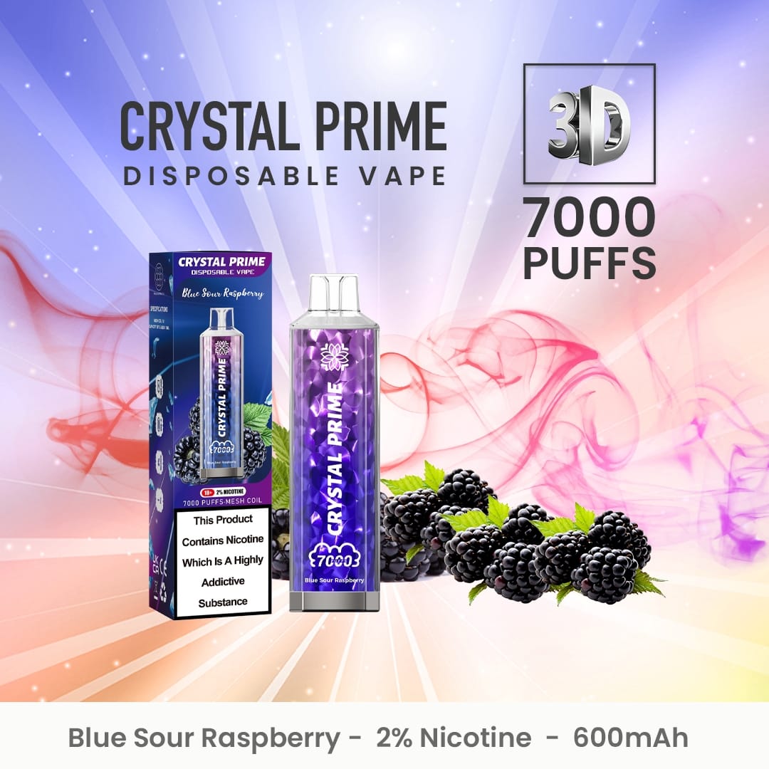 Crystal Prime 7000 Disposable Vape Puff Pod Device (æske med 10 stk)