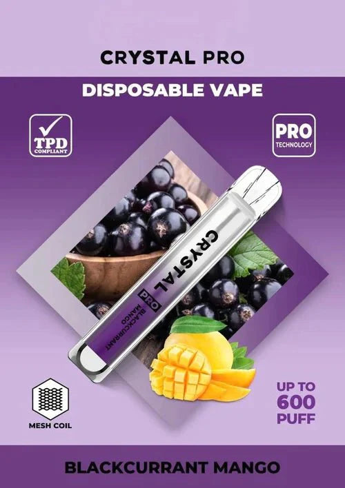 Crystal Pro Bar 600 Puffs Disposable Vape- (æske med 10 stk)