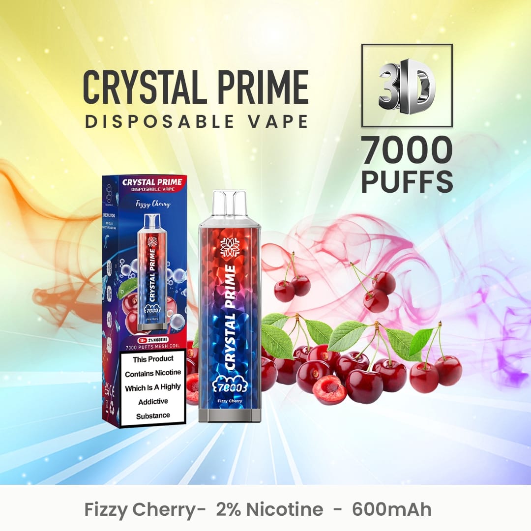 Crystal Prime 7000 Disposable Vape Puff Pod Device (æske med 10 stk)