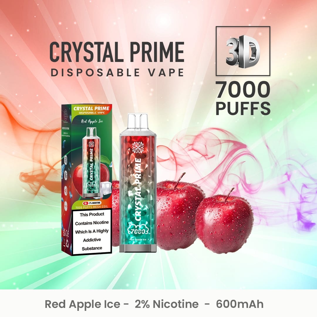 Crystal Prime 7000 Disposable Vape Puff Pod Device (æske med 10 stk)