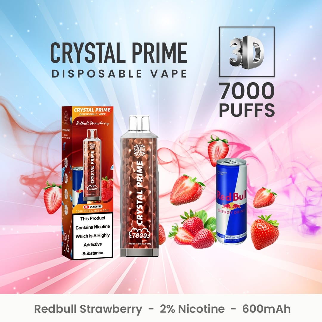 Crystal Prime 7000 Disposable Vape Puff Pod Device (æske med 10 stk)